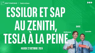 SAP SE O.N. Essilor et SAP au zenith, Tesla à la peine - 100% Marchés - soir - 22/10/2024