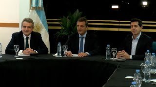 CFI Unión por la Patria: arrancó la reunión de Massa, Rossi y De Pedro con los gobernadores en el CFI