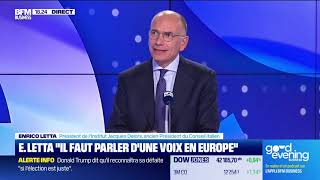 Enrico Letta (Institut Jacques Delors) : &quot;Il faut parler d&#39;une voix en Europe&quot;