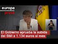 SMI20 INDEX - El Gobierno aprueba la subida del SMI a 1.134 euros al mes