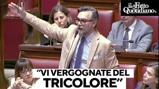 DIA Ricciardi (M5s) attacca: &quot;Calderoli si vergogna del Tricolore&quot;. E a Meloni: &quot;Glielo dia lei&quot;