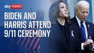 Watch live: President Biden and Vice President Harris participate in 9/11 wreath laying ceremony