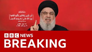 Israeli military says Hezbollah leader Hassan Nasrallah killed in strike | BBC News