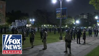 Anti-Israel protesters at UCLA in standoff with law enforcement