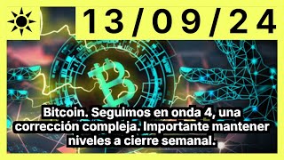 BITCOIN Bitcoin. Seguimos en onda 4, una corrección compleja. Importante mantener niveles a cierre semanal.