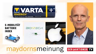 VARTA AG Maydorn: BYD, Tesla, Varta, SamsungSDI, Livent, E-Mobilität Batterie Index, Apple, Secunet, BioNTech