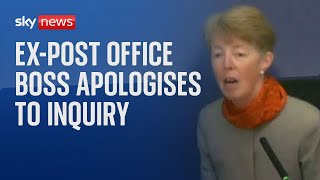 BREAKING: Ex-Post Office boss Paula Vennells apologises to inquiry