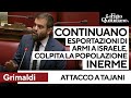 Grimaldi vs Tajani: "Certi che non continuano le esportazioni di armi? Colpita popolazione inerme"