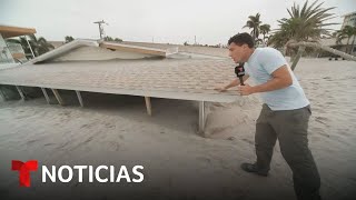 Parece la playa, pero lo que verá en este video son casas y calles cubiertas de arena por el huracán