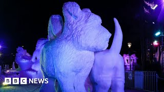 British sculptor competes at International Snow Sculpture Championships – BBC News