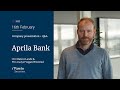 FD TECH PLC ORD 0.5P - Aprila Bank: “The Tech Company with a Banking Licence” | Company Presentation and analyst Q&A