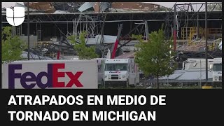 FEDEX CORP. Paso de un tornado deja al menos 50 personas atrapadas en un centro de FedEx: la sede quedó destruid