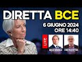 Diretta BCE oggi: 6 Giugno 2024 con Stefano Gianti e Angelo Ciavarella ECB Christine Lagarde