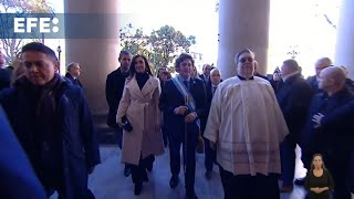 Milei encabeza el tedeum en la Catedral Metropolitana de Buenos Aires