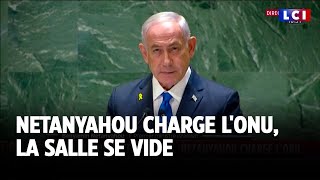 Netanyahou charge l&#39;ONU, la salle se vide