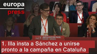 ILLA Illa pide a Sánchez que vuelva y le acompañe en la campaña catalana &quot;cuanto antes&quot;