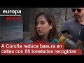 Retiradas 55 toneladas de basura en A Coruña el primer día de la recogida de emergencia