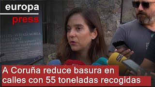 DIA Retiradas 55 toneladas de basura en A Coruña el primer día de la recogida de emergencia