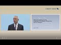 CREDIT SUISSE GP AG ADR 1 - Le Président de Credit Suisse s'excuse devant les actionnaires
