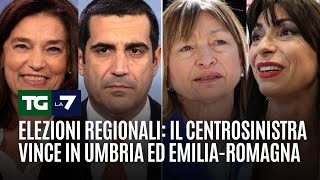 Elezioni regionali: il centrosinistra vince in Umbria ed Emilia-Romagna