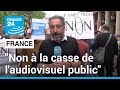 Forte mobilisation à Paris contre le projet de fusion des médias de l'audiovisuel public français