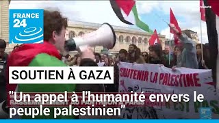Mobilisation étudiante au Panthéon à Paris : &quot;Un appel à l&#39;humanité envers le peuple palestinien&quot;