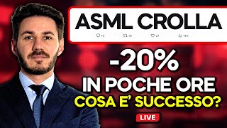 ASML HOLDING ASML CROLLA IN BORSA DEL 20% COMPRO ADESSO? COSA E&#39; SUCCESSO