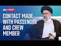 Iran helicopter crash: Contact made made with passenger and crew member
