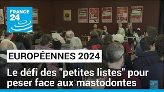 DEFI Européennes 2024 : le défi des &quot;petites listes&quot; pour peser face aux mastodontes • FRANCE 24