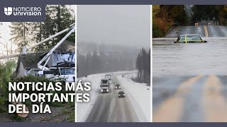 El mal tiempo azota zonas de EEUU con nieve y lluvias: las noticias más importantes en cinco minutos