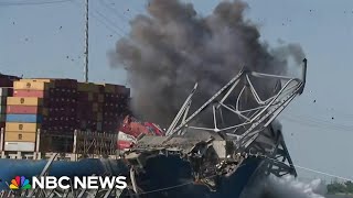 KEY Crews demolish key portion of collapsed Baltimore bridge