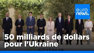 G7 : 50 milliards de dollars pour l&#39;Ukraine, accords de sécurité avec Washington et Tokyo