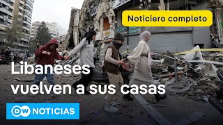 DW Noticias del 27 de noviembre: Miles de libaneses regresan a sus tierras tras alto el fuego