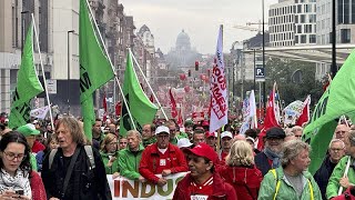 Manifestation à Bruxelles pour la réindustrialisation de l&#39;Union européenne