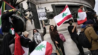 Protesters in Paris demand end to Israeli air strikes on targets in Lebanon