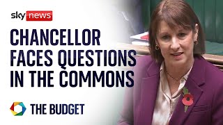 House of Commons live | Chancellor Rachel Reeves faces questions ahead of the budget