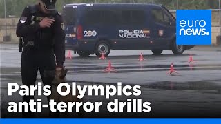French and Spanish police hold anti-terror drills ahead of Paris Olympics