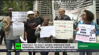 G4S ORD 25P Immigration centres protest after G4S abuse footage