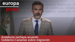 Andalucía rechaza un acuerdo &quot;unilateral&quot; del Gobierno con Canarias sobre reparto de migrantes