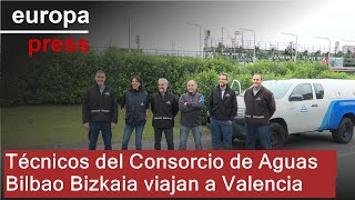 Técnicos del Consorcio de Aguas de Bilbao viajan a Valencia para coordinar tareas de limpieza