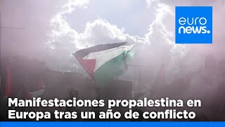 Las manifestaciones propalestinas y proisraelíes aumentan ante el aniversario del ataque de Hamás