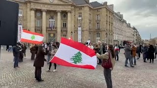 Manifestazione per il cessate il fuoco dei libanesi a Parigi