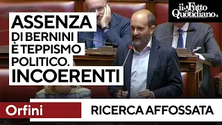 Orfini: &quot;Da Bernini teppismo politico. Maggioranza incoerente, si precarizza la ricerca&quot;