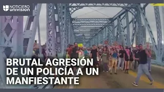 Revelan video de la cámara corporal del oficial que agredió a un manifestante en Cincinnati