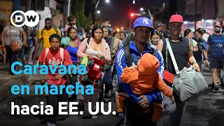 Caravana de migrantes avanza desde el sur de México hacia EE. UU. pese a las amenazas de Trump