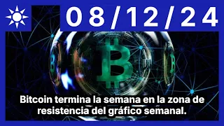 BITCOIN Bitcoin termina la semana en la zona de resistencia del gráfico semanal.