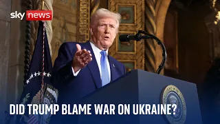 Trump appears to blame Ukraine for war against Russia