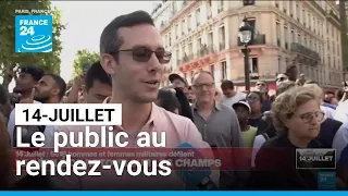 Défilé du 14-Juillet : le public au rendez-vous dès les premières heures • FRANCE 24