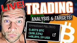 BITCOIN LIVE INSANE CRYPTO PUMP RIGHT NOW!!!!! (HALF MILLION DOLLAR BITCOIN LONG TRADE!)