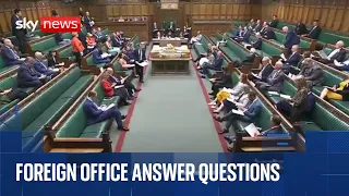 Foreign Secretary David Lammy takes questions in the Commons